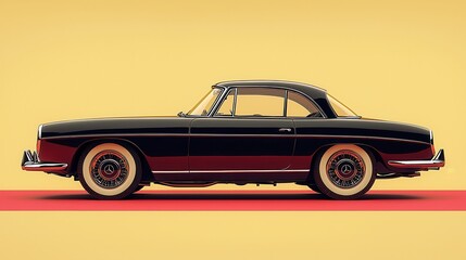 Classic Car on Vibrant Background