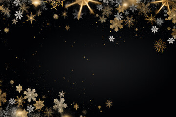 Fototapeta premium Abstract snowflake Christmas background with blue winter design for holiday card ,Generated By Ai