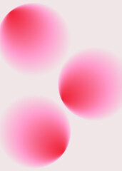 Round aura gradient background with a grainy texture, featuring circle gradient shapes. Modern, contemporary design, perfect for wallpapers, backgrounds. Bright vibrant look. Pink bubbles.