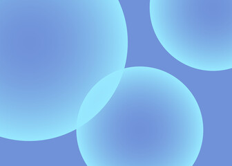Round aura gradient background with a grainy texture. Circle gradient shapes. Modern, contemporary design, perfect for wallpapers, backgrounds. Bright vibrant look. Blue bubbles. Water concept.