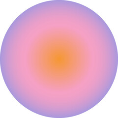 abstract pink, violet and orange round aura gradient, circle shape, blurred sphere, modern art harmony, inner peace and wellbeing concept design