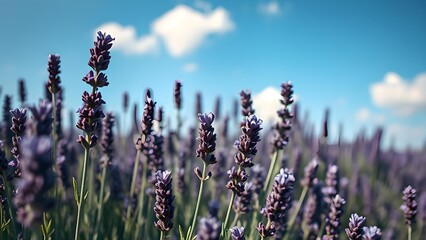 Obraz premium Lavender Flower And The Blue Sky