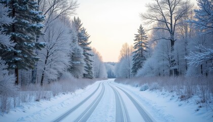 Obraz premium Whispers of winters serene beauty