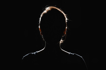 dark portrait silhouette of a person