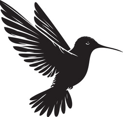 Humming bird silhouette vector artwork