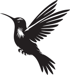 Humming bird silhouette vector artwork
