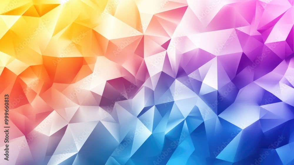 Poster shining triangle pattern on modern clean desktop background