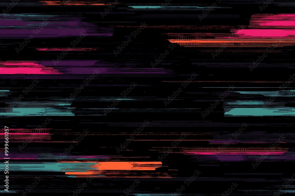 Poster rough lines glitch noise style seamless pattern