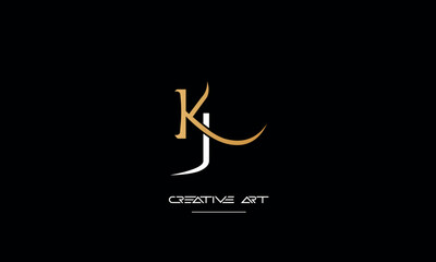 JK, KJ, J, K abstract letters logo monogram
