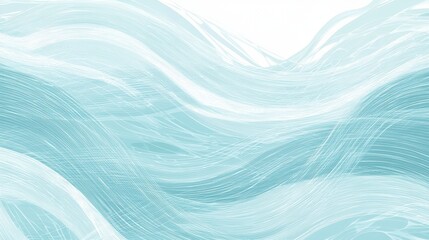 Abstract Wave Pattern in Light Blue