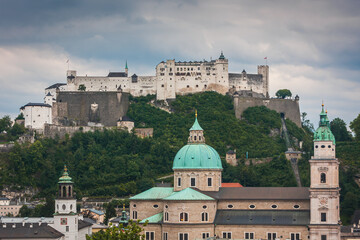 Fototapeta premium View to the city of Salzburg