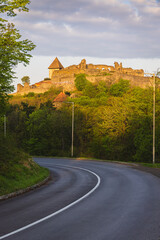 View to castle Visegrad and surroundings