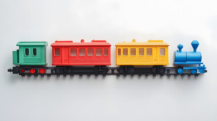 Obraz premium 3d cartoon train isolated on white background