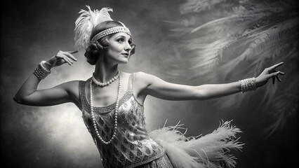 a woman in a 1920s