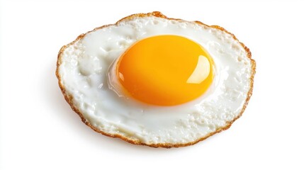 A detailed image of a fried egg, isolated on a white background.