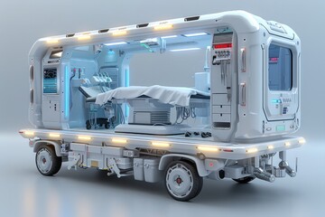 A close-up of a mockup tooth and dental tools on a trolley