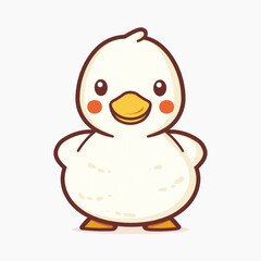 Cute cartoon duckling illustration