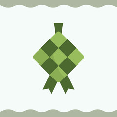 illustration of ketupat Element perfect islamic design asset