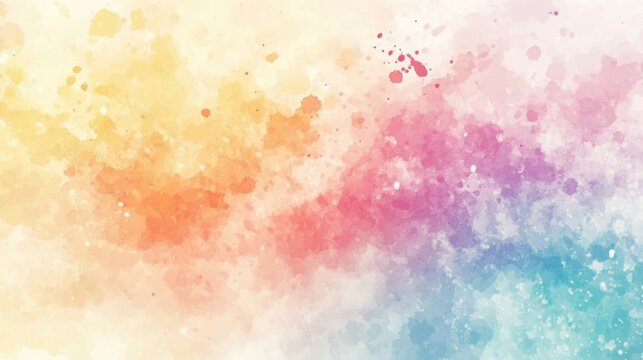 Fototapeta Illustration drawing watercolor with pastel colors light abstract background
