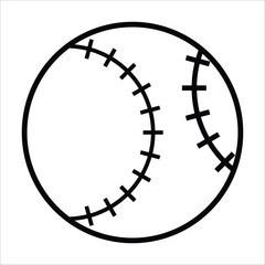 baseball vector icon line templatev