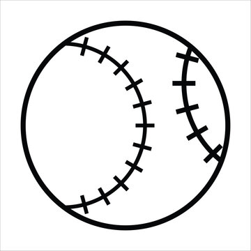 recommend clip art: baseball vector icon line templatev