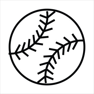 recommend clip art: baseball vector icon line templatev