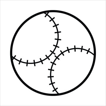 recommend clip art: baseball vector icon line templatev