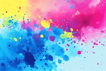Abstract background illustration with colorful ink splash