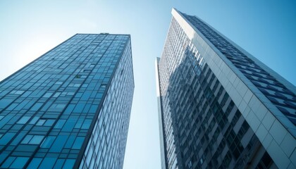 Fototapeta premium Modern architecture against a clear sky