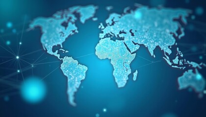 Obraz premium Global Connectivity A Network of Light