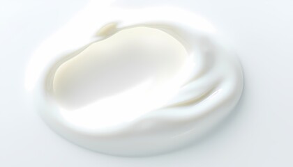 Fototapeta premium Wave of Milk Curling into a Crescent Shape with Glossy Surface Reflections