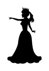 Fototapeta premium Cute Princess Silhouette