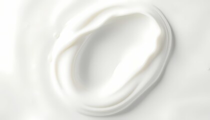 Graceful Swirling Milk Splash with Hyper-Realistic Texture and Droplets
