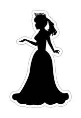 Fototapeta premium Cute Princess Silhouette