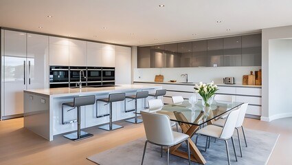 Fototapeta premium Beautiful home modern interior. real eatate concept background