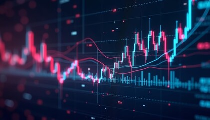 Naklejka premium Elevated financial data analysis with a focus on growth and performance