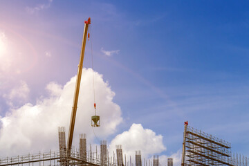 Scaffolding pipe clamp and parts,construction site with scaffold and building strength to scaffold...