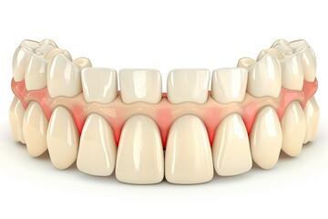 3D render of a dental implant being installed into a model of the gum