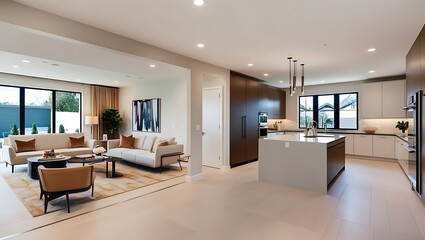 Beautiful home modern interior. real eatate concept background
