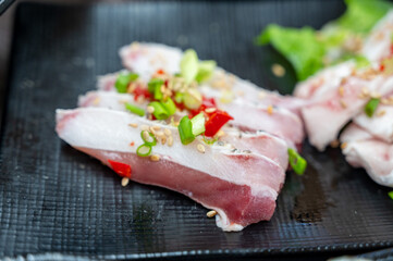 Korea style Seafood sashimi plate