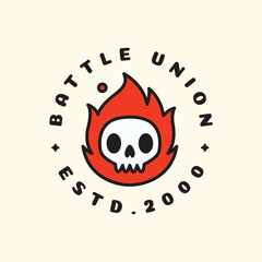 skull head tshirt logo design vector vintage