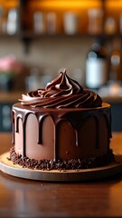 cake with a beautiful chocolate frosting