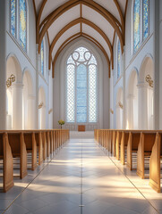Obraz premium Serene Synagogue Interiors and High Holiday Backgrounds