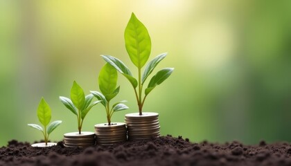  Growth from small beginnings  Money and plants sprout together