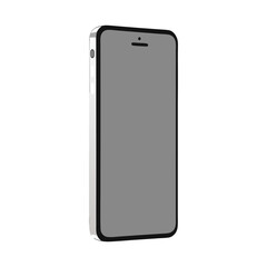 Realistic smartphone mockup. mobile phone vector with blank screen isolated on white background, phone different angles views. Vector illustration