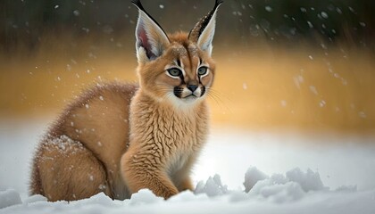Obraz premium animals playing in the snow