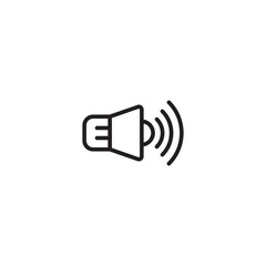 Volume maximum vector icon. Sound flat sign design. Editable icon.