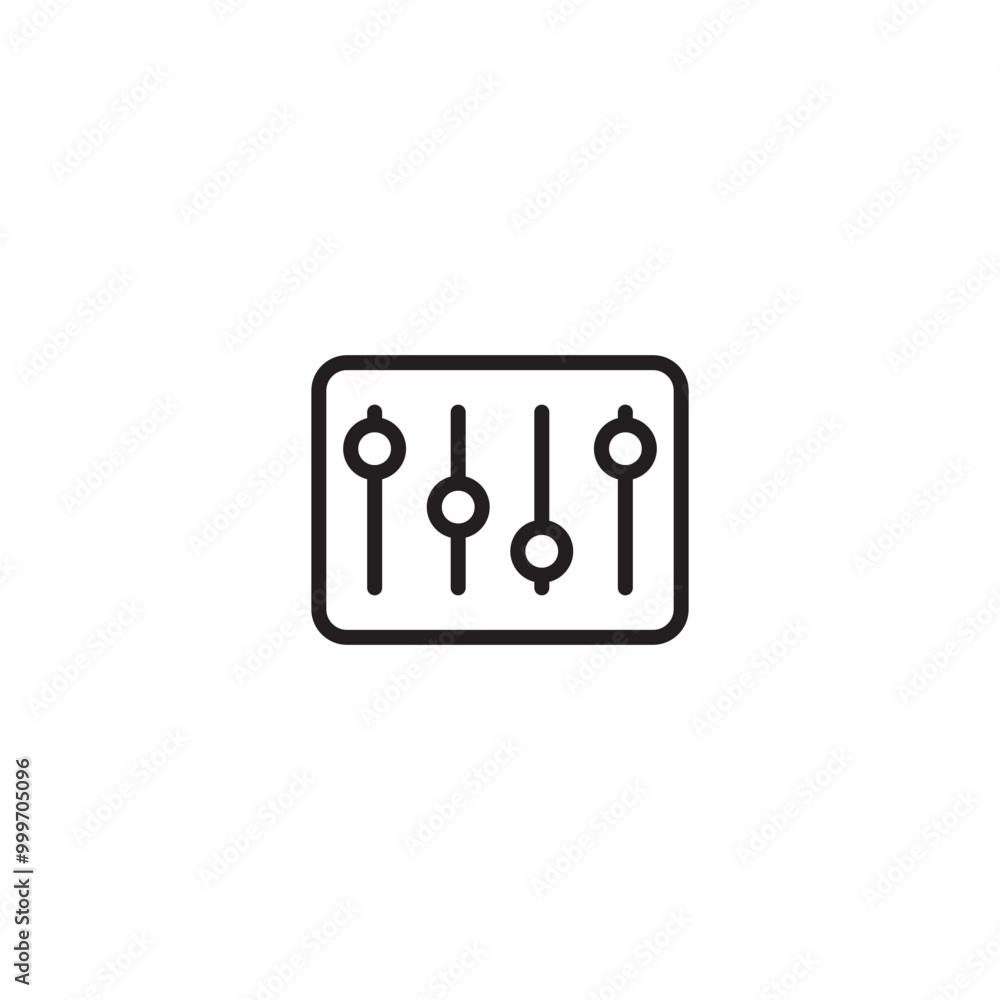Poster adjustment button icon. filter control symbol. editable icon.