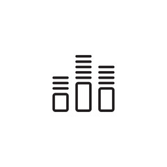 Music notes line icon. Editable icon.