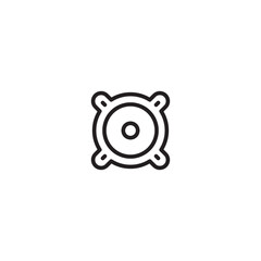 Fototapeta premium Grey car audio speaker icon isolated on transparent background. Editable icon.